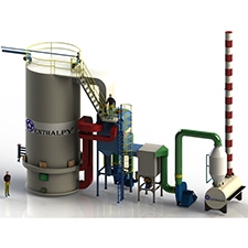 Lò dầu tải nhiệt nhiên liệu than, củi, Biomass kiểu nằm